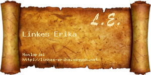 Linkes Erika névjegykártya